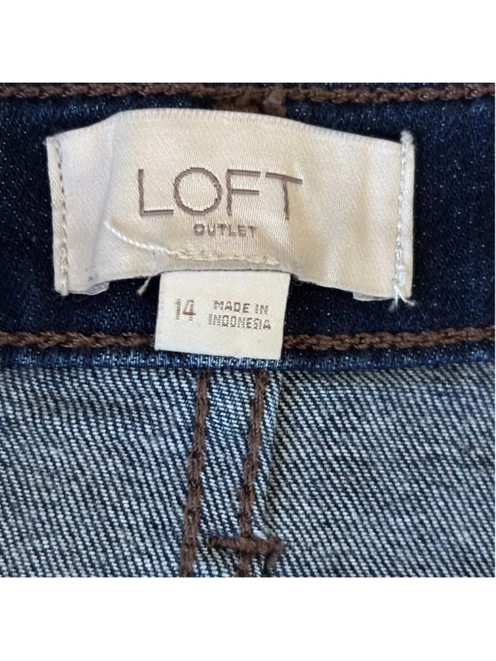 NWOT LOFT Outlet Denim Button Front Mini Skirt | Sz 14